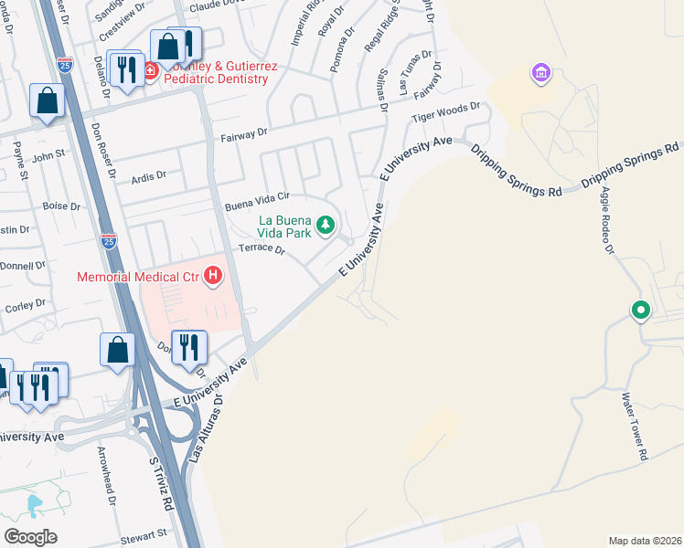 map of restaurants, bars, coffee shops, grocery stores, and more near 2466 El Dorado Court in Las Cruces