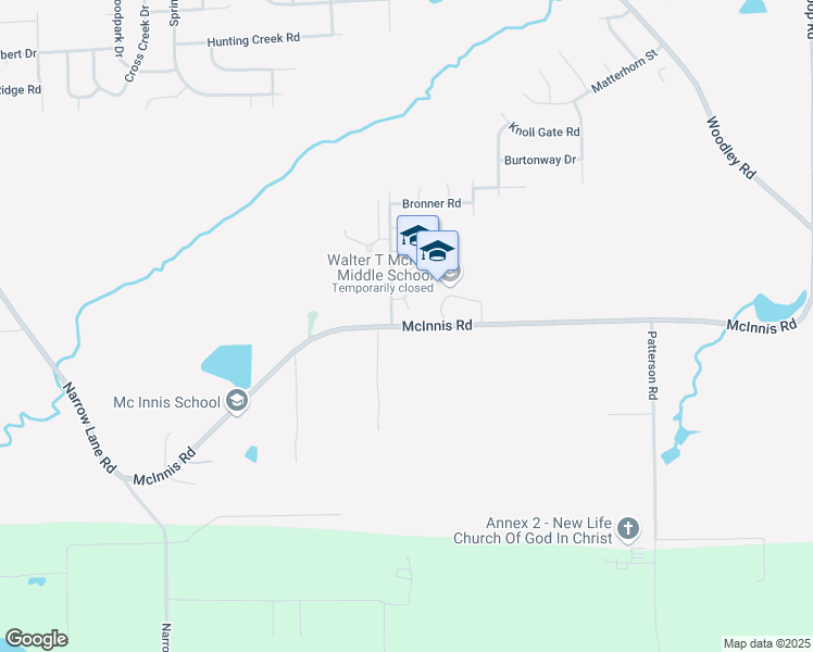 map of restaurants, bars, coffee shops, grocery stores, and more near 4017 McInnis Road in Montgomery