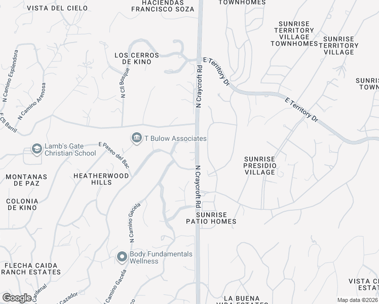 map of restaurants, bars, coffee shops, grocery stores, and more near 4731 North Pso Aquimuri in Tucson