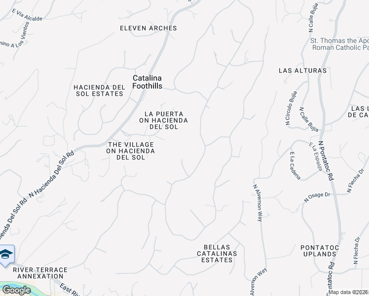 map of restaurants, bars, coffee shops, grocery stores, and more near 4730 North Placita de la Chapa in Tucson