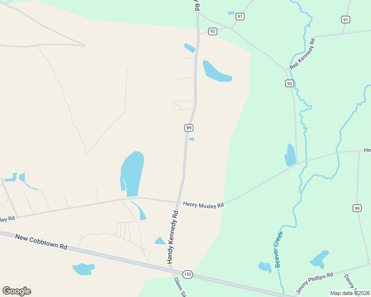 map of restaurants, bars, coffee shops, grocery stores, and more near 308 Handy Kennedy Road in Cobbtown