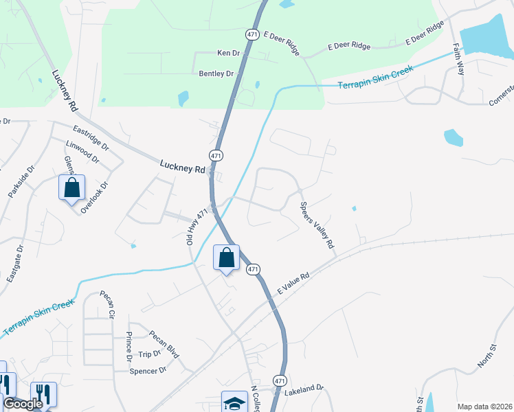 map of restaurants, bars, coffee shops, grocery stores, and more near 203 Terrapin Creek Road in Brandon