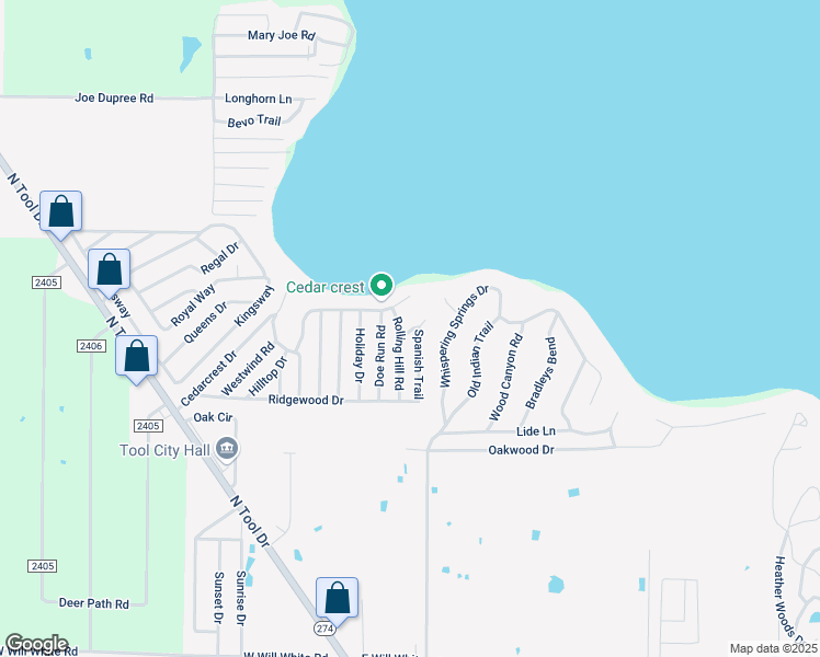map of restaurants, bars, coffee shops, grocery stores, and more near 1120 Rolling Hill Road in Tool