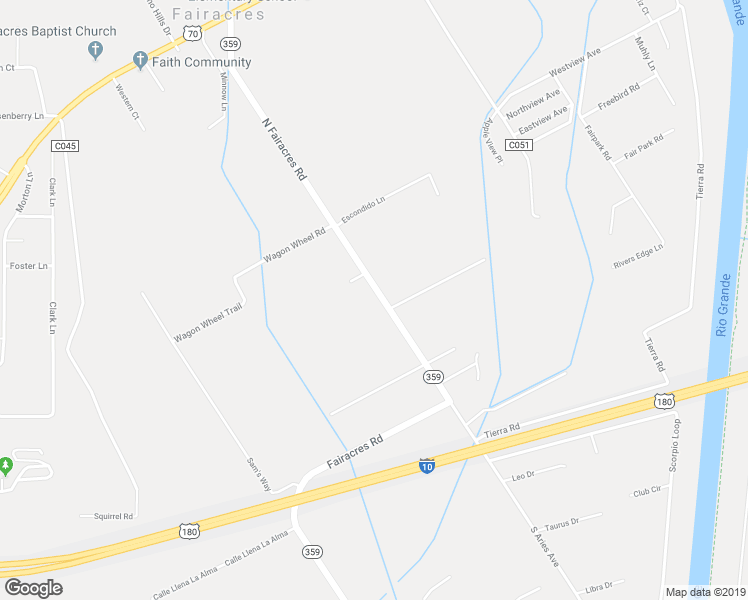map of restaurants, bars, coffee shops, grocery stores, and more near 355 North Fairacres Road in Las Cruces