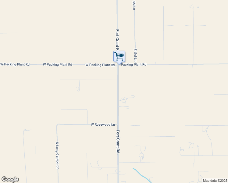 map of restaurants, bars, coffee shops, grocery stores, and more near 3053 Fort Grant Road in Willcox