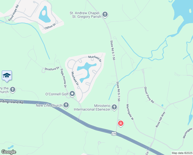 map of restaurants, bars, coffee shops, grocery stores, and more near 121 Muirfield Drive in Bluffton