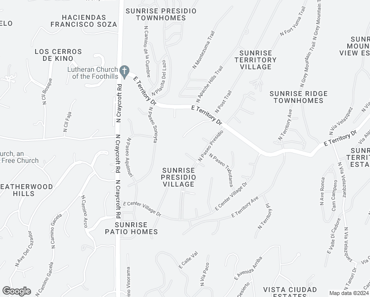 map of restaurants, bars, coffee shops, grocery stores, and more near 5732 East Paseo Cocóspera in Tucson