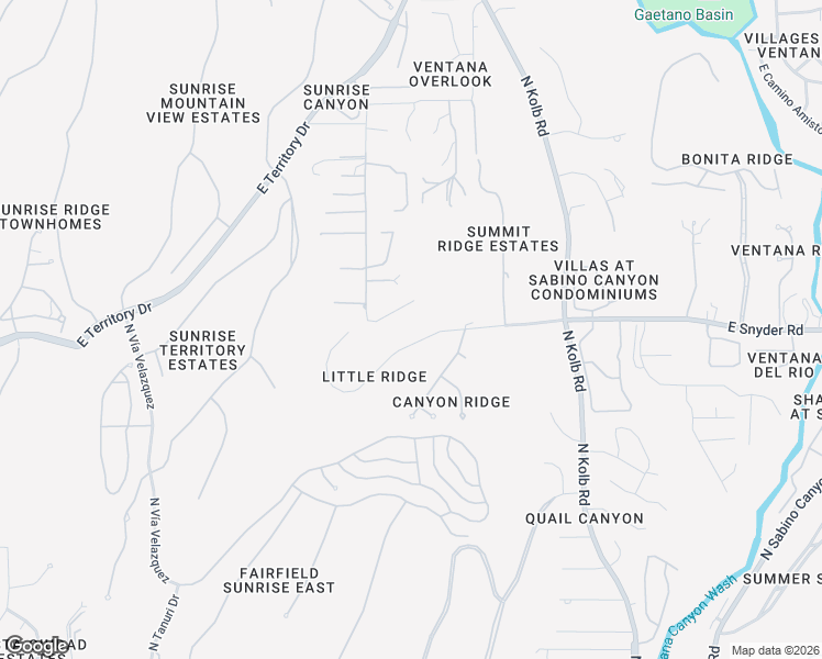 map of restaurants, bars, coffee shops, grocery stores, and more near 6897 East Snyder Road in Tucson
