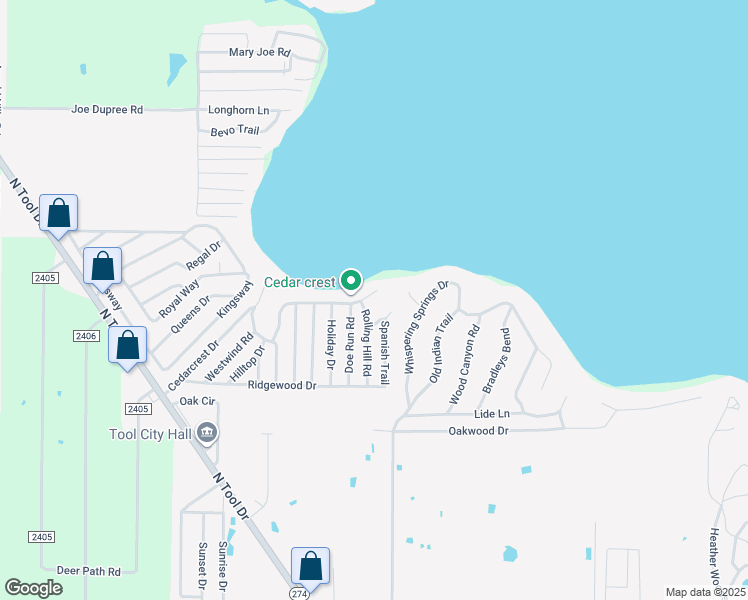 map of restaurants, bars, coffee shops, grocery stores, and more near 1120 Rolling Hill Road in Tool