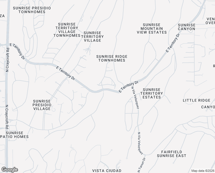 map of restaurants, bars, coffee shops, grocery stores, and more near 6170 East Territory Avenue in Tucson
