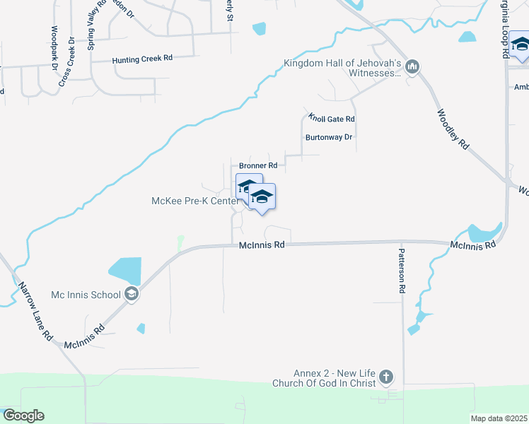 map of restaurants, bars, coffee shops, grocery stores, and more near 4017 McInnis Road in Montgomery