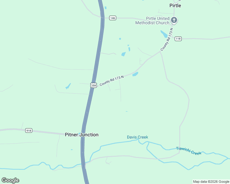 map of restaurants, bars, coffee shops, grocery stores, and more near 10636 County Road 173 North in Overton