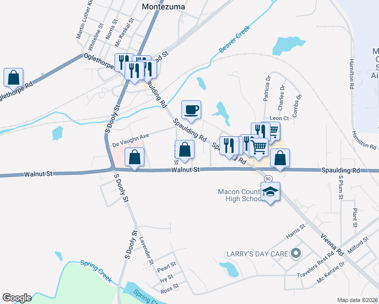 map of restaurants, bars, coffee shops, grocery stores, and more near 531 Richardson Street in Montezuma