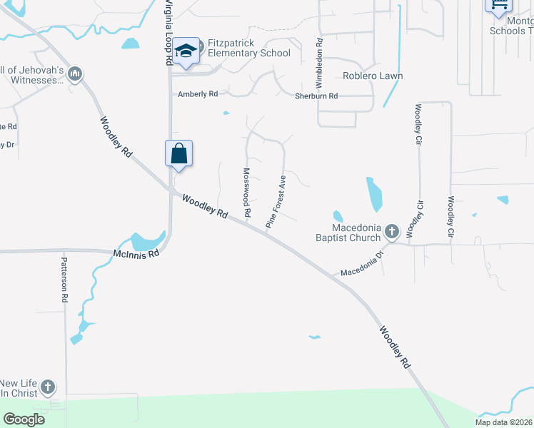 map of restaurants, bars, coffee shops, grocery stores, and more near 3840 Pine Forest Avenue in Montgomery
