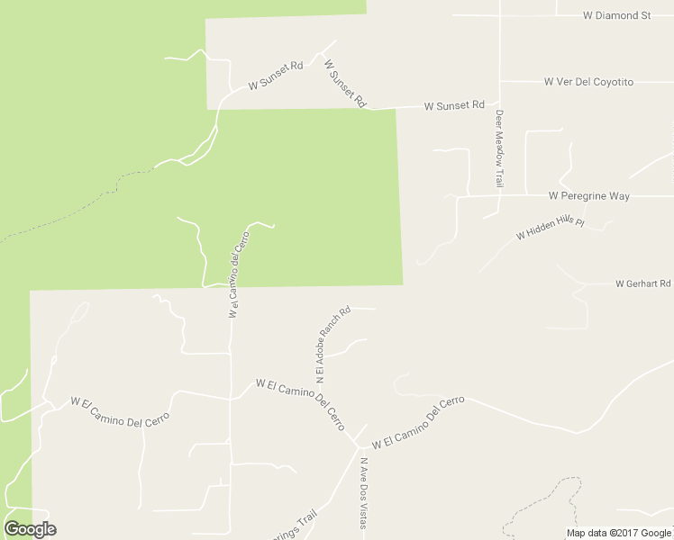 map of restaurants, bars, coffee shops, grocery stores, and more near 4811 North El Adobe Ranch Road in Tucson