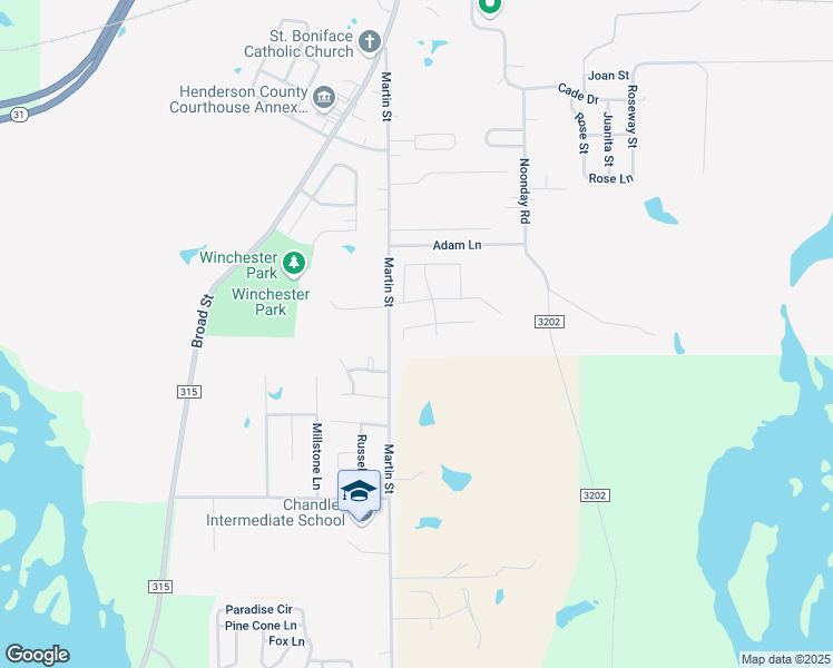 map of restaurants, bars, coffee shops, grocery stores, and more near 402 Laura Lane in Chandler