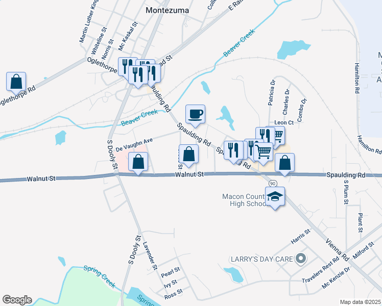 map of restaurants, bars, coffee shops, grocery stores, and more near 531 Richardson Street in Montezuma