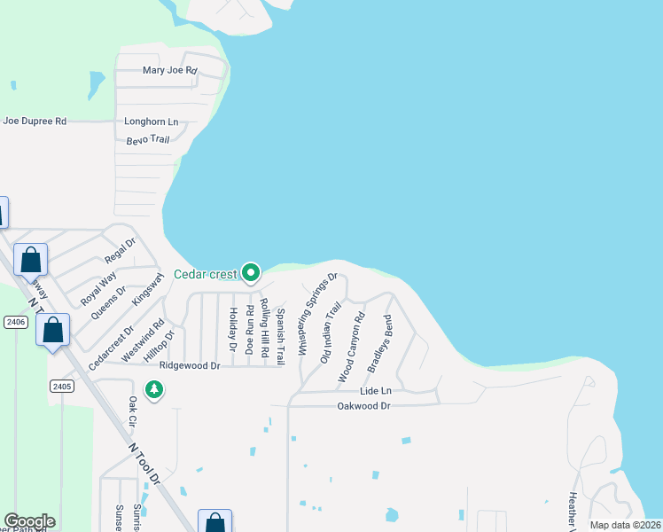 map of restaurants, bars, coffee shops, grocery stores, and more near 1224 Whispering Springs Drive in Tool