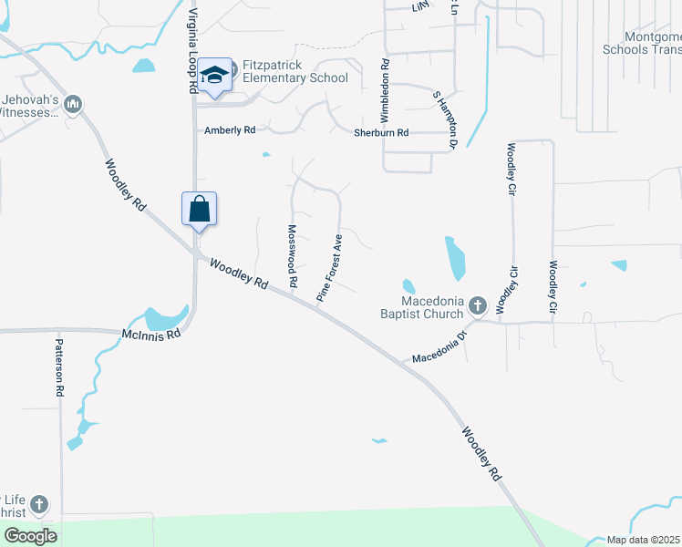 map of restaurants, bars, coffee shops, grocery stores, and more near 3825 Pine Forest Avenue in Montgomery