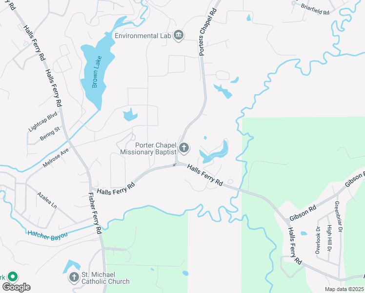 map of restaurants, bars, coffee shops, grocery stores, and more near 90 Porters Chapel Road in Vicksburg