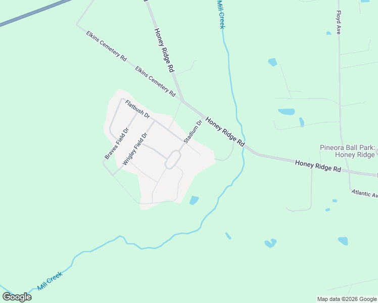 map of restaurants, bars, coffee shops, grocery stores, and more near 107 Stadium Drive in Guyton