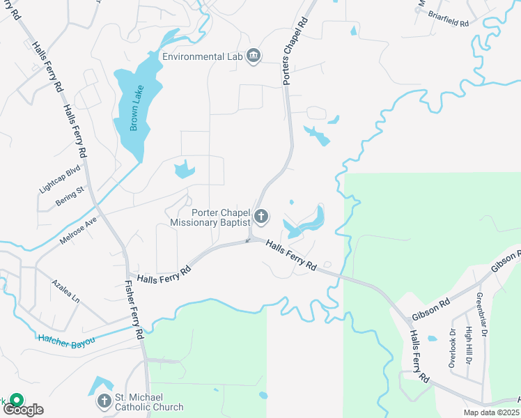map of restaurants, bars, coffee shops, grocery stores, and more near 90 Porters Chapel Road in Vicksburg