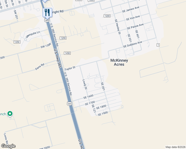 map of restaurants, bars, coffee shops, grocery stores, and more near 1520 Southeast 201 in Andrews