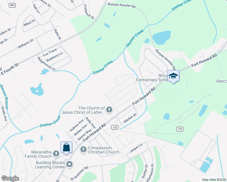 map of restaurants, bars, coffee shops, grocery stores, and more near 412 Sea Breeze Drive in Rincon