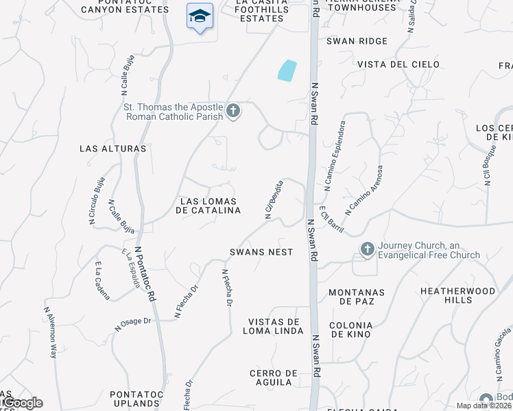 map of restaurants, bars, coffee shops, grocery stores, and more near 4535 East Cll Barril in Tucson