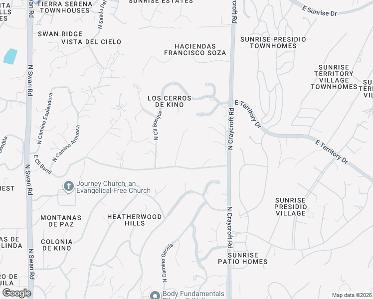 map of restaurants, bars, coffee shops, grocery stores, and more near 4920 North Cll Faja in Tucson