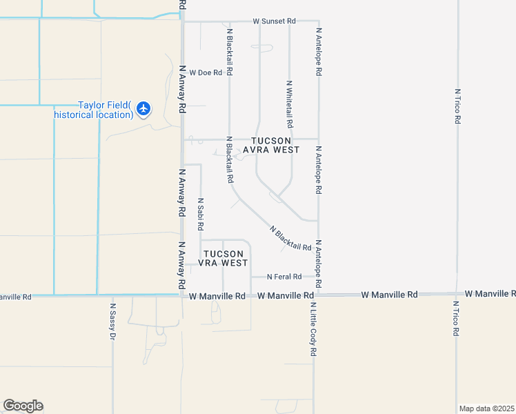map of restaurants, bars, coffee shops, grocery stores, and more near 5052 North Blacktail Road in Marana