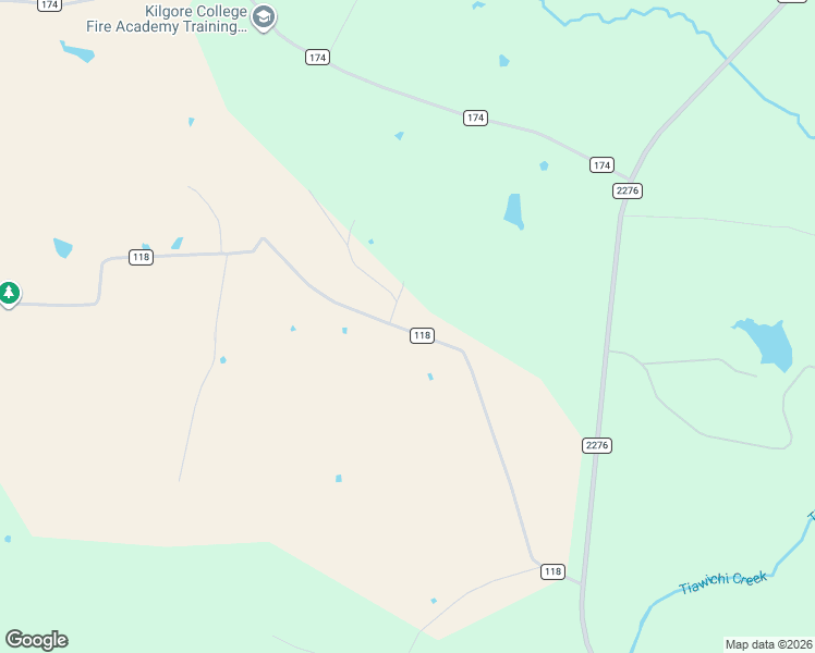 map of restaurants, bars, coffee shops, grocery stores, and more near 2895 County Road 118 in Overton