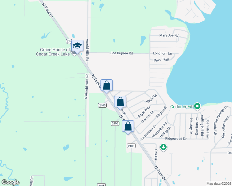 map of restaurants, bars, coffee shops, grocery stores, and more near 1103 Sovereign in Tool