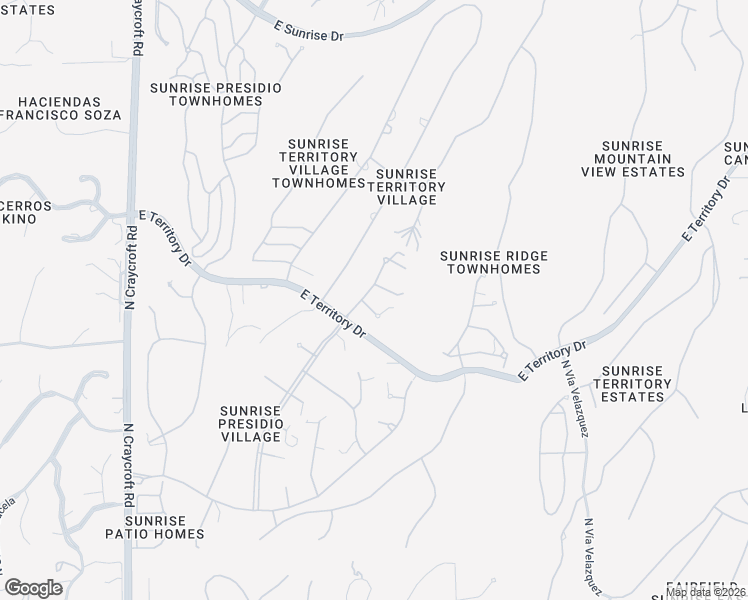 map of restaurants, bars, coffee shops, grocery stores, and more near 5941 East Fort Crittenden Trail in Tucson