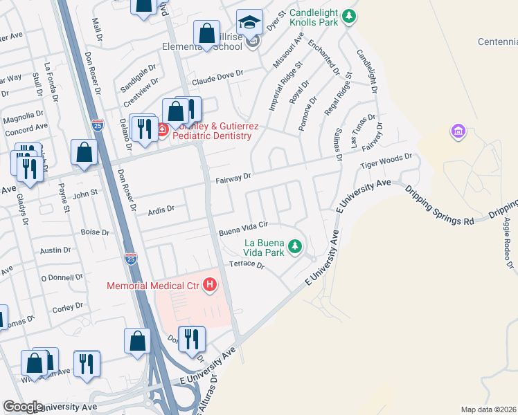 map of restaurants, bars, coffee shops, grocery stores, and more near 1806 Pinehurst Street in Las Cruces