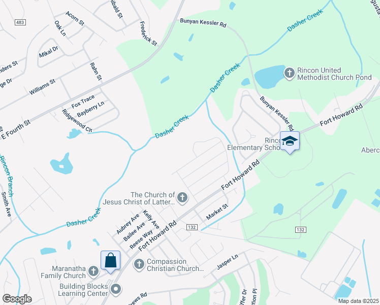 map of restaurants, bars, coffee shops, grocery stores, and more near 628 Tradewinds Loop in Rincon