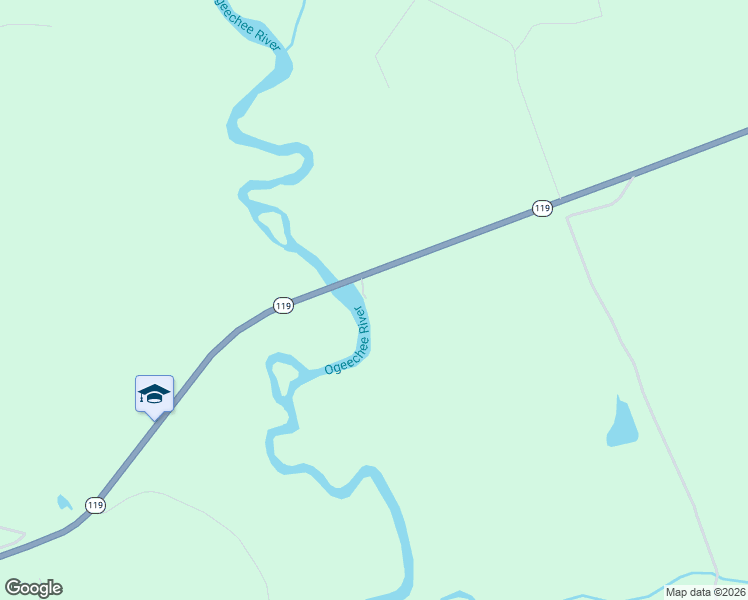 map of restaurants, bars, coffee shops, grocery stores, and more near 5199 Georgia 119 in Guyton