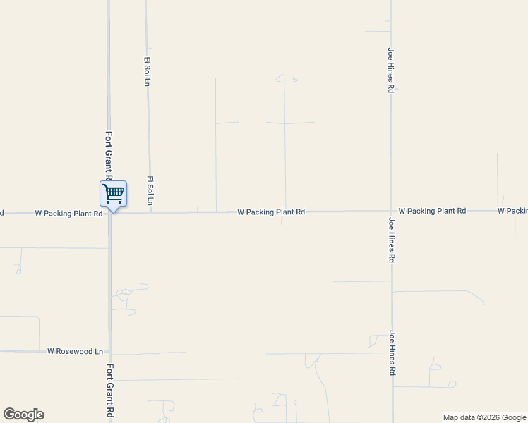 map of restaurants, bars, coffee shops, grocery stores, and more near West Packing Plant Road in Cochise County