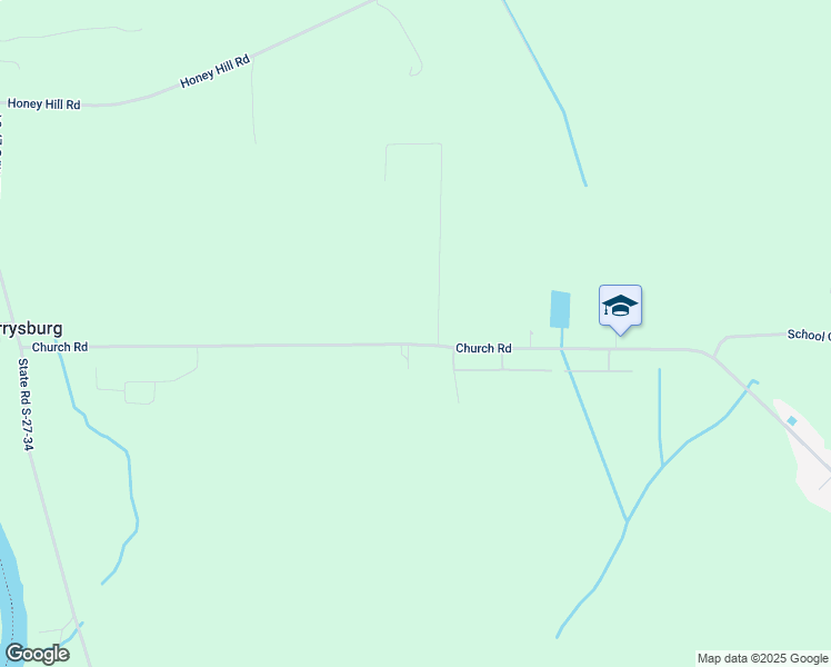 map of restaurants, bars, coffee shops, grocery stores, and more near 1783 Church Road in Hardeeville