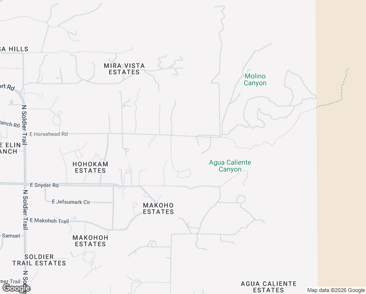 map of restaurants, bars, coffee shops, grocery stores, and more near 12539 East Horsehead Road in Tucson