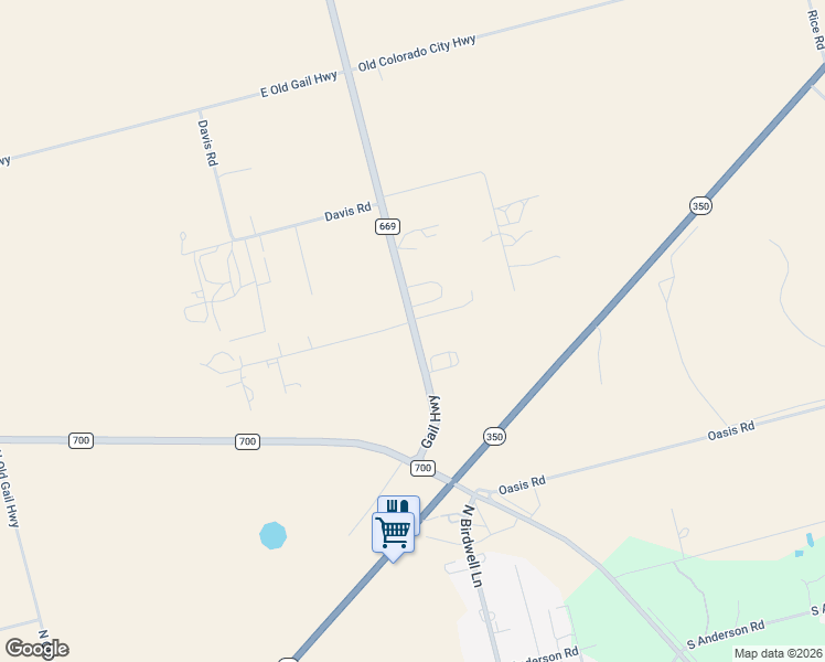 map of restaurants, bars, coffee shops, grocery stores, and more near 3505 Gail Highway in Big Spring