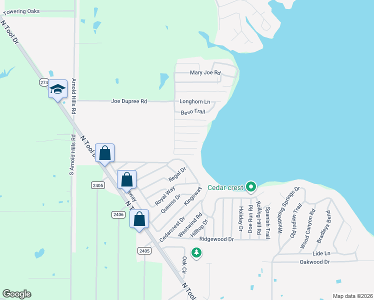 map of restaurants, bars, coffee shops, grocery stores, and more near 610 Keene Drive in Tool