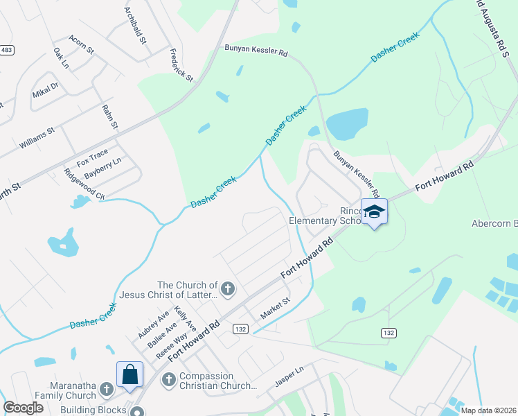 map of restaurants, bars, coffee shops, grocery stores, and more near 610 Tradewinds Loop in Rincon