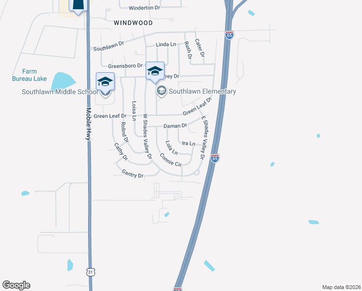 map of restaurants, bars, coffee shops, grocery stores, and more near 5328 Ira Lane in Montgomery