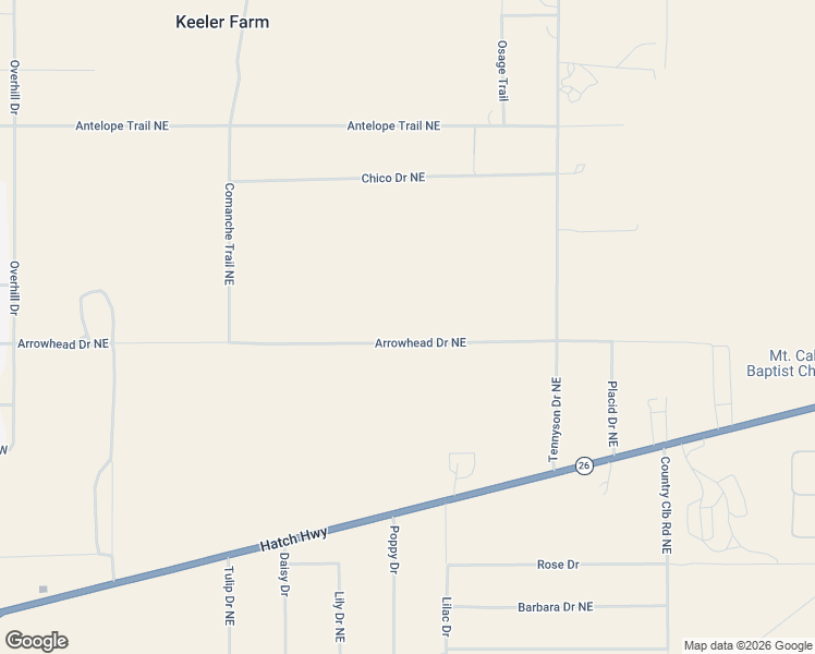 map of restaurants, bars, coffee shops, grocery stores, and more near 885 Arrowhead Dr NE in Deming