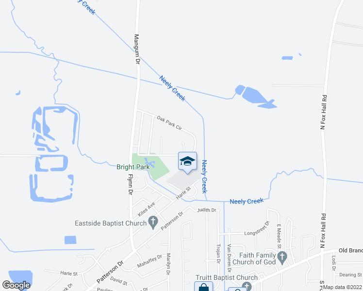 map of restaurants, bars, coffee shops, grocery stores, and more near 405 Oak Park Cove in Pearl