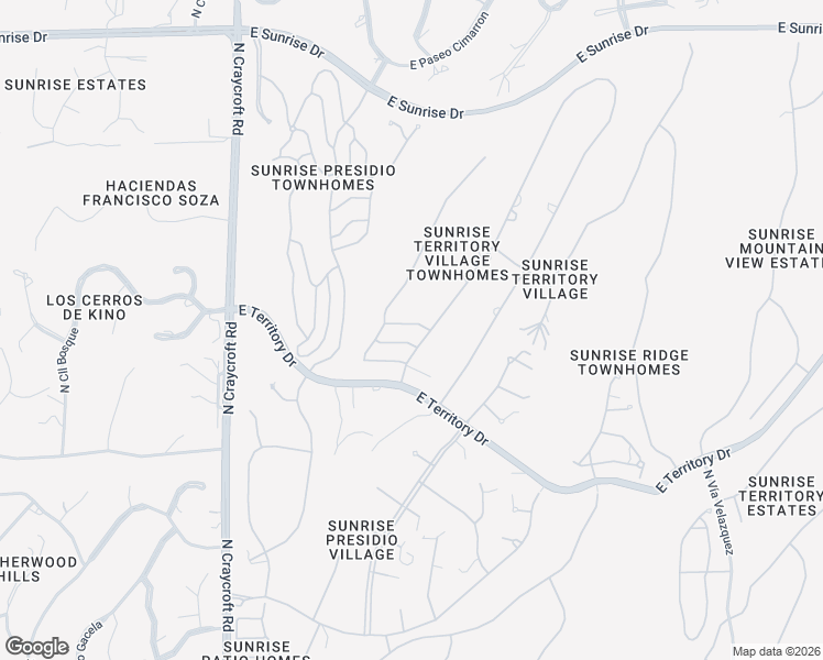 map of restaurants, bars, coffee shops, grocery stores, and more near 5840 Hohokam Trail in Tucson