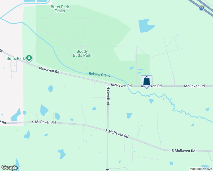 map of restaurants, bars, coffee shops, grocery stores, and more near 6186-6230 McRaven Rd in Jackson