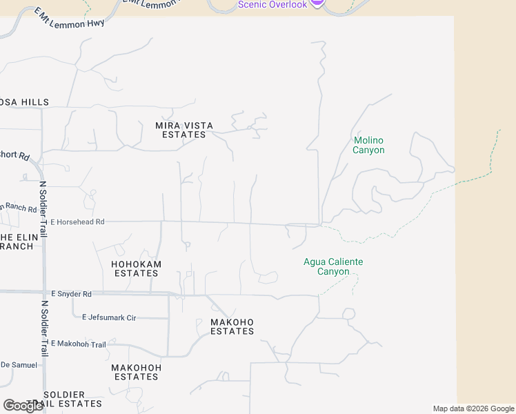 map of restaurants, bars, coffee shops, grocery stores, and more near 12539 East Horsehead Road in Tucson