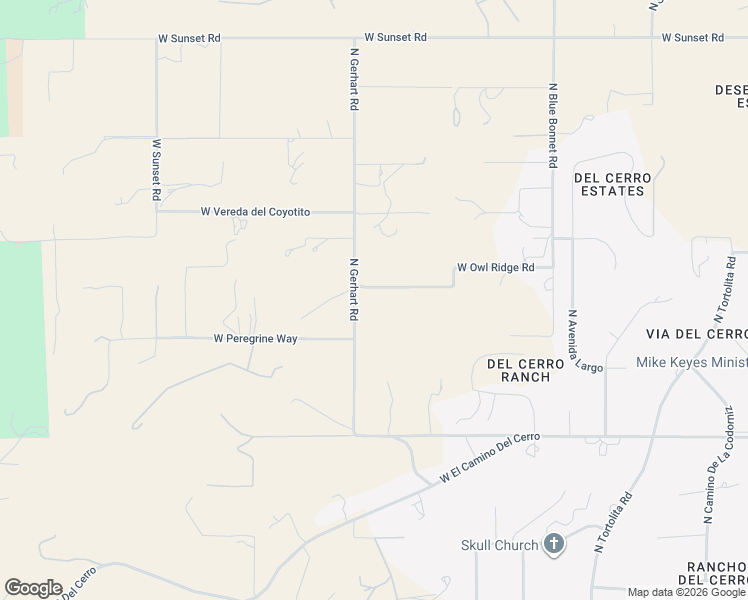 map of restaurants, bars, coffee shops, grocery stores, and more near 5731 West Owl Ridge Road in Tucson